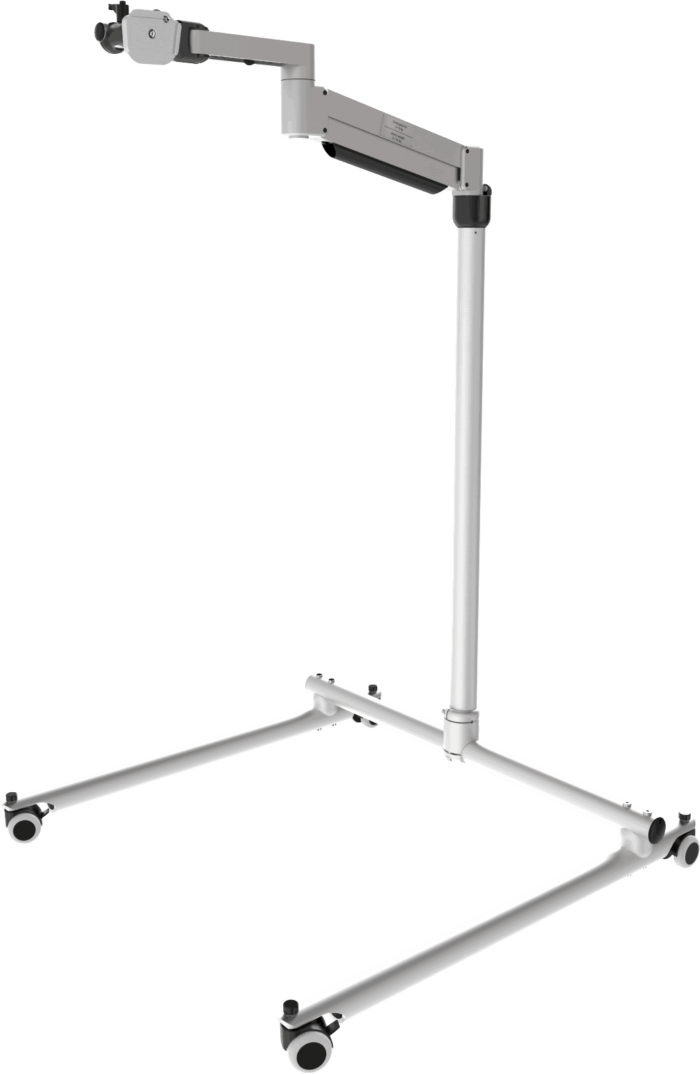 Classic Eco floor stand with floating arm, by Rehadapt