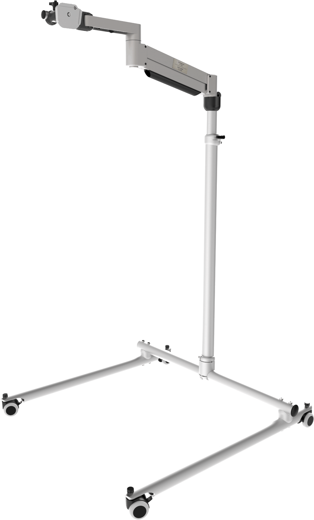 Classic Tele floor stand with adjustable height and floating arm, by Rehadapt