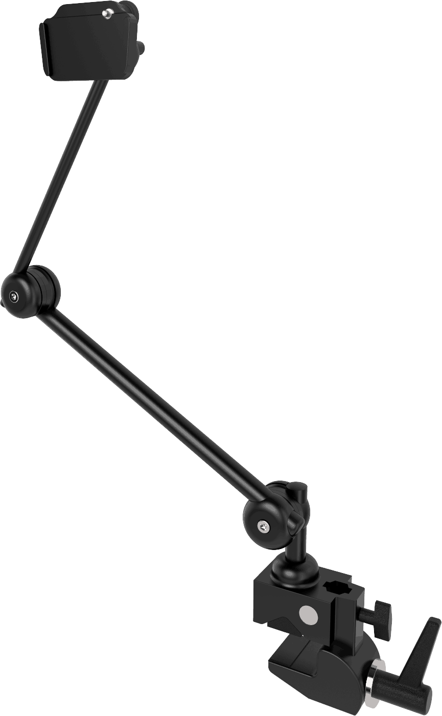 Light 3D table mount with two tubes and a clamp, by Rehadapt.